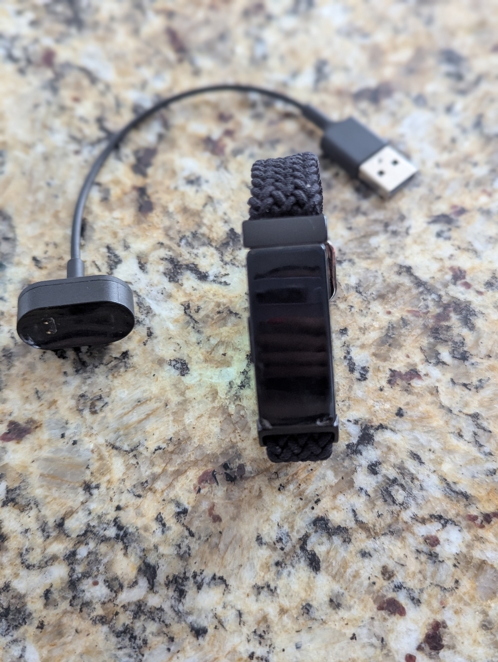 Black Fitbit Inspire HRFitness Tracker with Braided Band - Smart Activity Watch - Picture 4 of 9